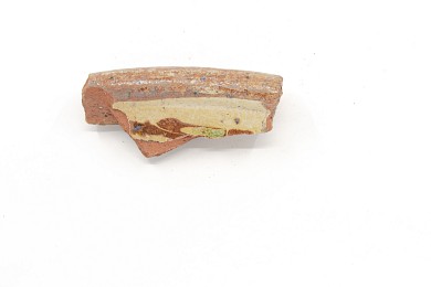 Red earthenware, lead-glazed, 