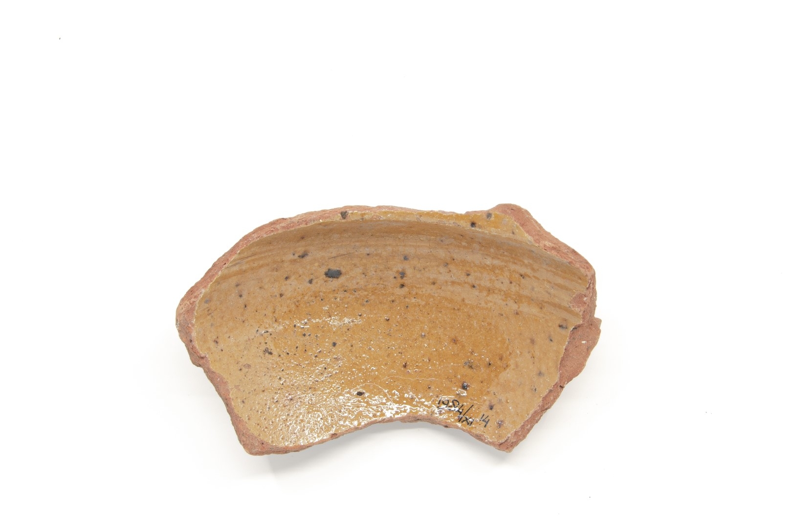 Red earthenware, lead-glazed, 