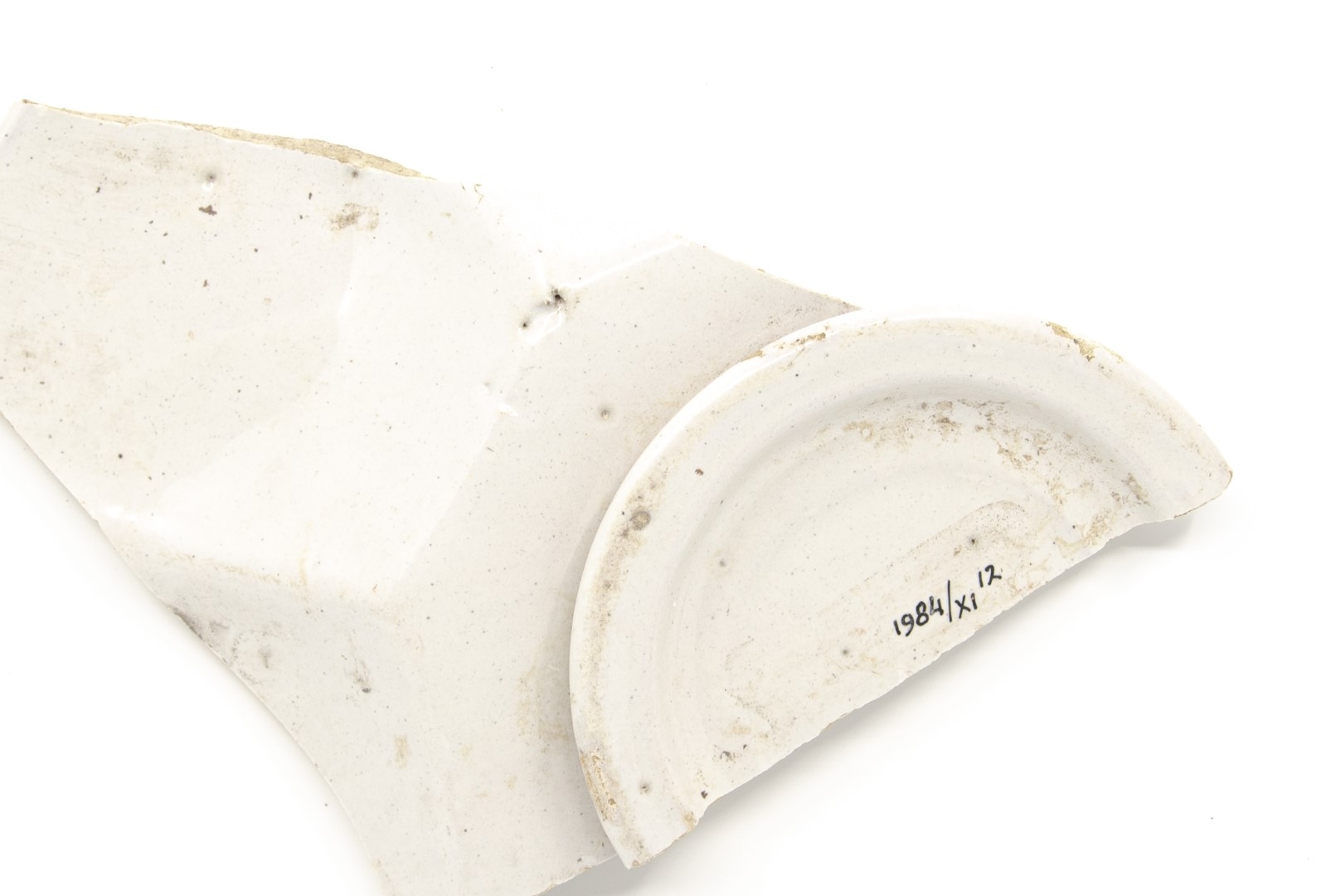 White-fired tin-glazed fragments,