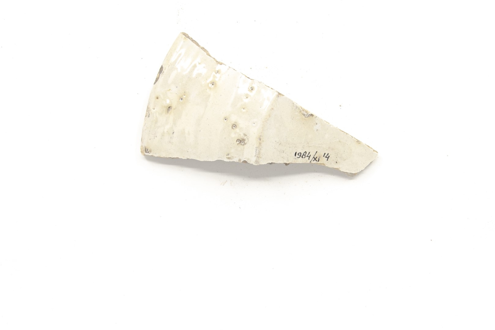 White-fired tin-glazed fragments,