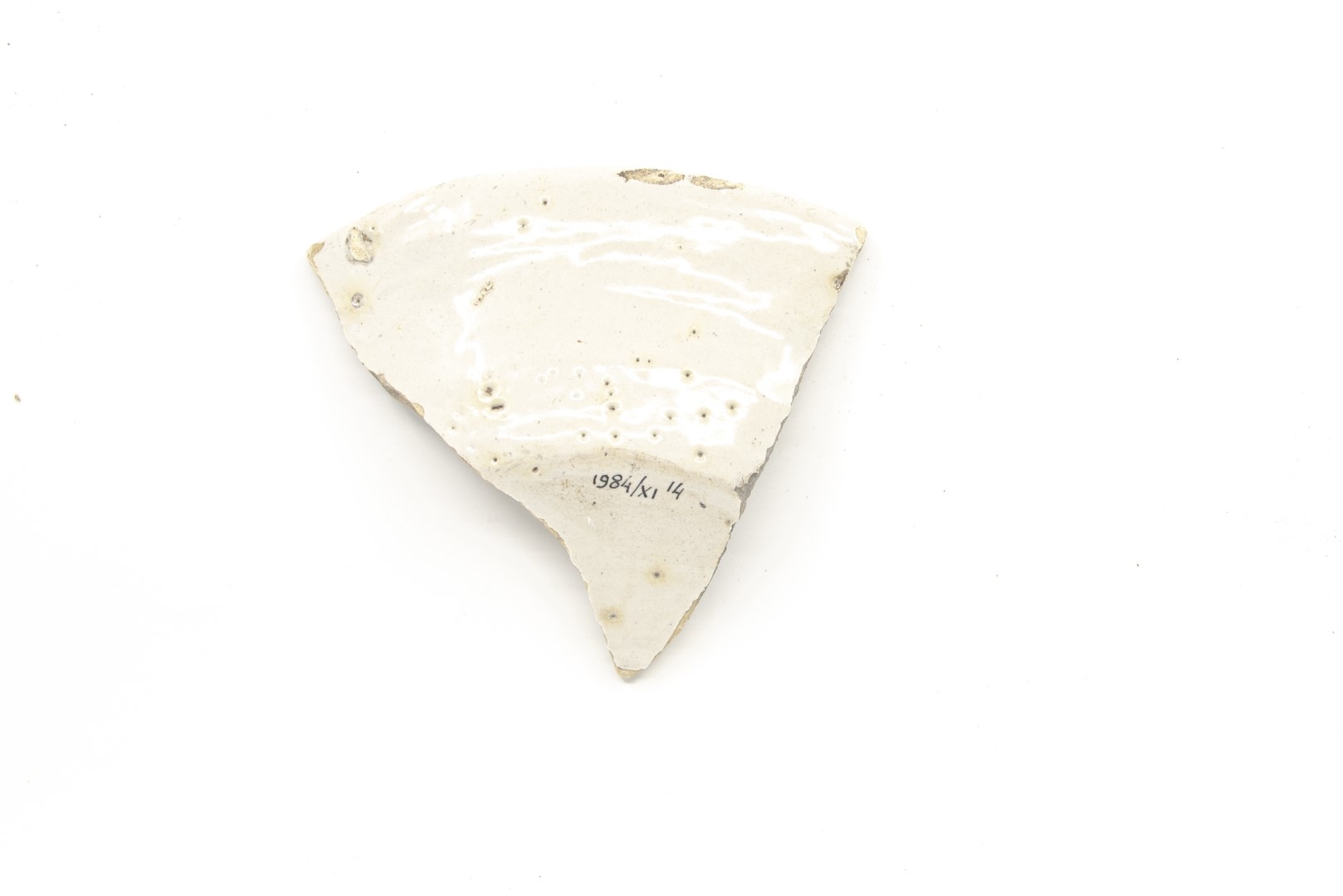 White-fired tin-glazed fragments,