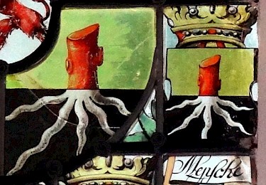 de Mepsche's Crest, Stained glass (detail)