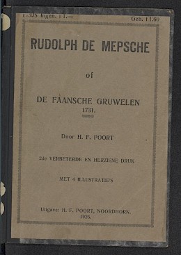 Rudolph de Mepsche of de Faanse Gruwelen 1731, 