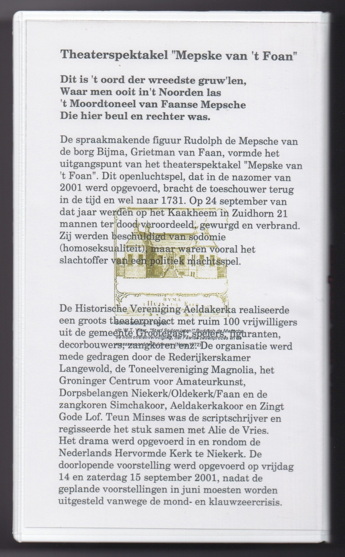 Theaterspektakel Mepske van 't Foan,