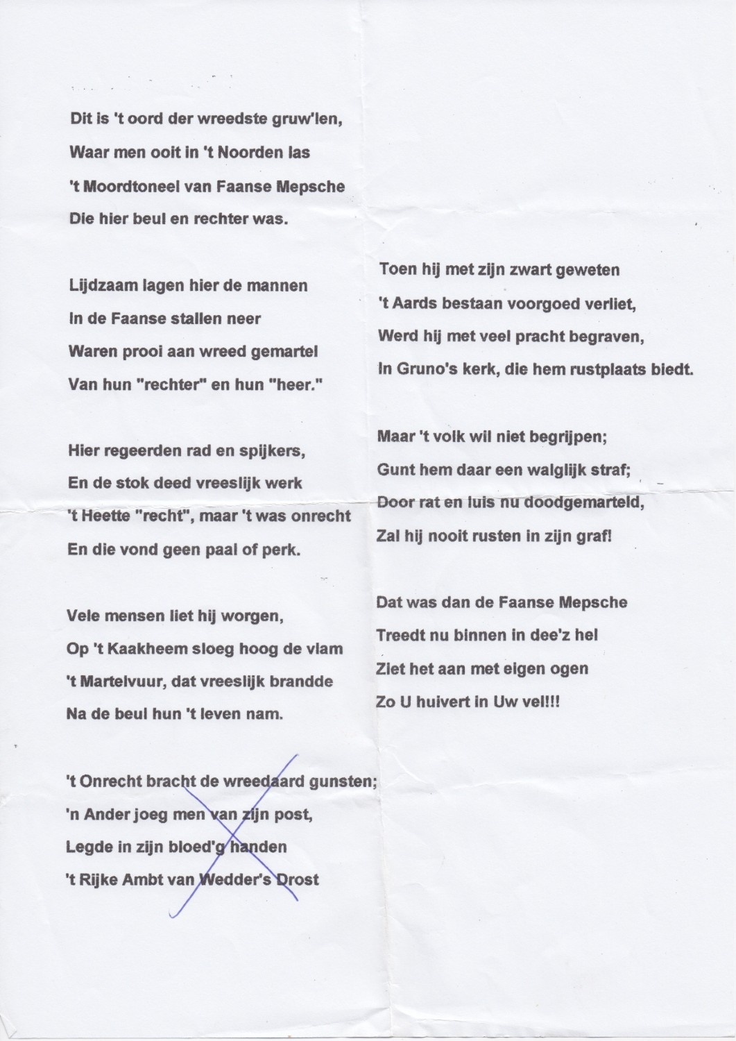 Booklet for Theaterspektakel Mepske van 't Foan, 