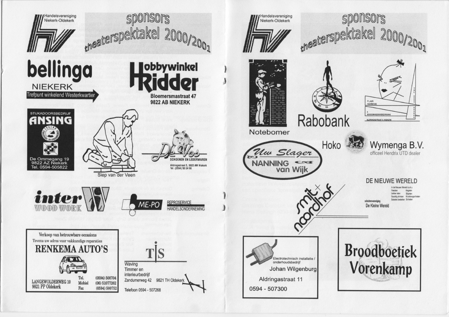 Booklet for Theaterspektakel Mepske van 't Foan, 